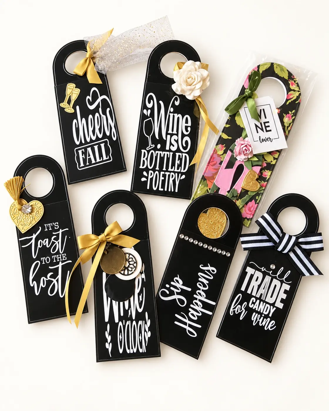 Handmade bottle tags